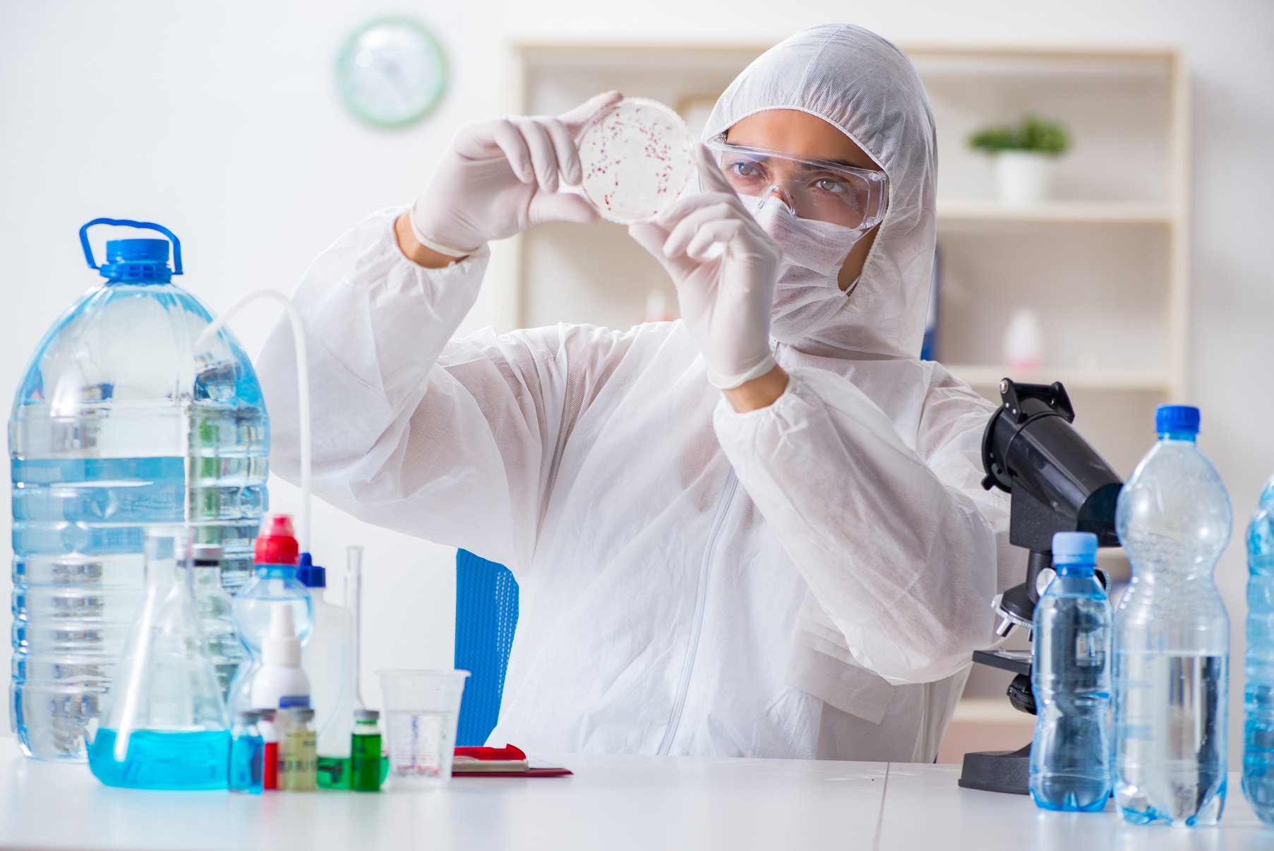 Lab Assistant Testing Water Quality